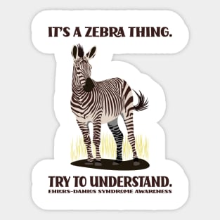 It's a Zebra Thing. Try to Understand. Sticker